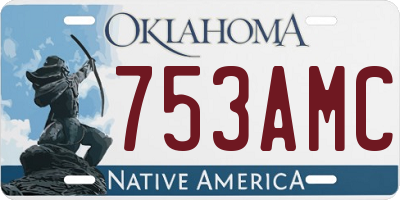 OK license plate 753AMC