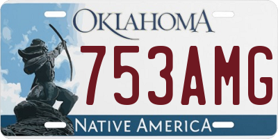 OK license plate 753AMG