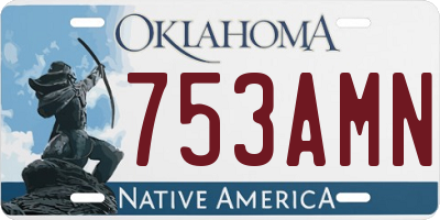 OK license plate 753AMN