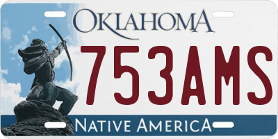 OK license plate 753AMS