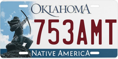OK license plate 753AMT