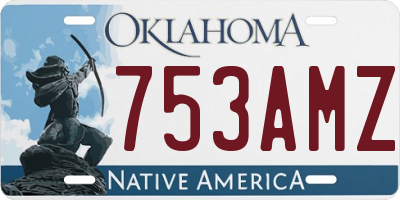 OK license plate 753AMZ