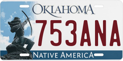 OK license plate 753ANA