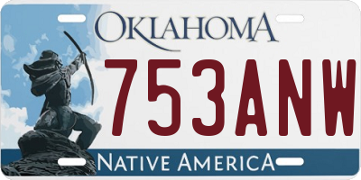 OK license plate 753ANW