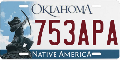 OK license plate 753APA