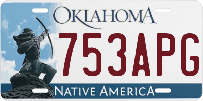 OK license plate 753APG