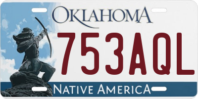 OK license plate 753AQL