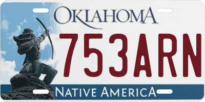 OK license plate 753ARN