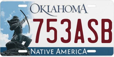 OK license plate 753ASB