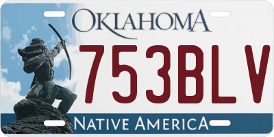 OK license plate 753BLV