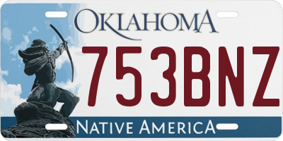OK license plate 753BNZ