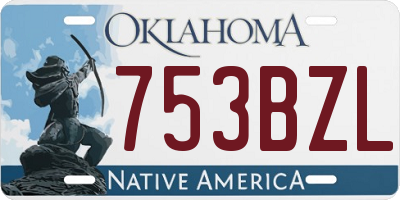 OK license plate 753BZL