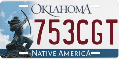 OK license plate 753CGT