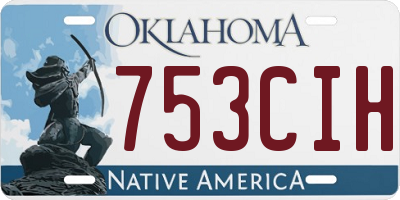 OK license plate 753CIH