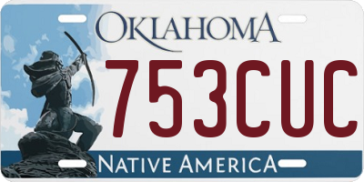 OK license plate 753CUC