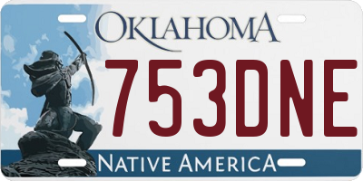 OK license plate 753DNE