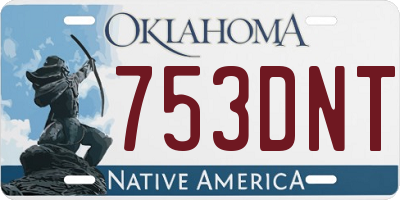 OK license plate 753DNT