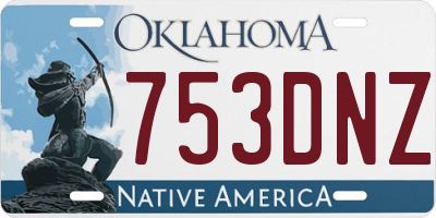 OK license plate 753DNZ