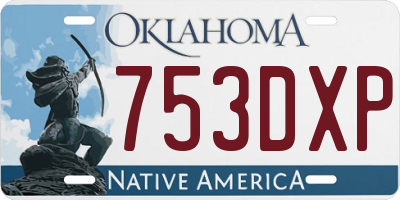 OK license plate 753DXP