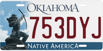 OK license plate 753DYJ