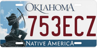 OK license plate 753ECZ