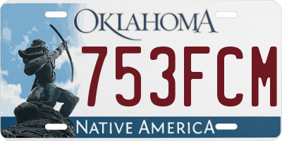 OK license plate 753FCM