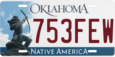 OK license plate 753FEW