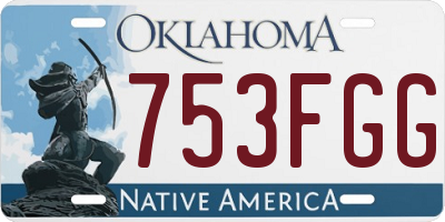 OK license plate 753FGG