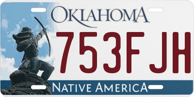 OK license plate 753FJH
