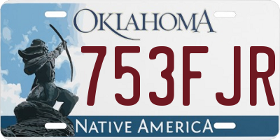 OK license plate 753FJR