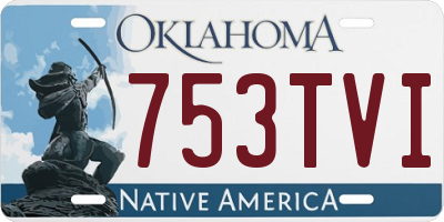 OK license plate 753TVI