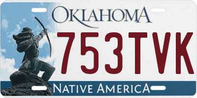 OK license plate 753TVK