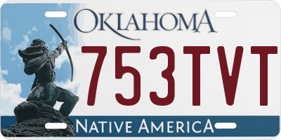 OK license plate 753TVT