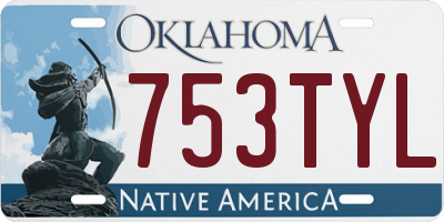 OK license plate 753TYL