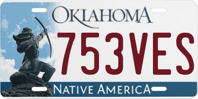 OK license plate 753VES