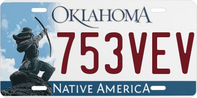 OK license plate 753VEV