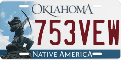 OK license plate 753VEW