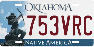 OK license plate 753VRC