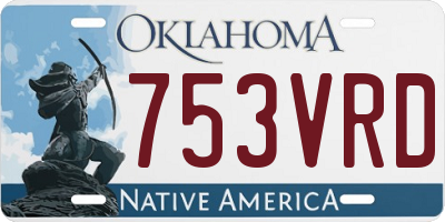 OK license plate 753VRD
