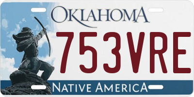 OK license plate 753VRE