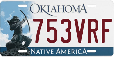 OK license plate 753VRF