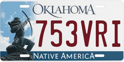 OK license plate 753VRI