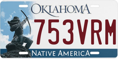 OK license plate 753VRM