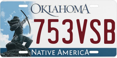 OK license plate 753VSB
