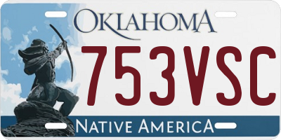 OK license plate 753VSC