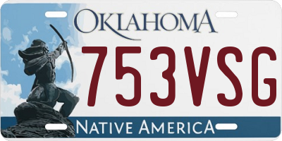 OK license plate 753VSG