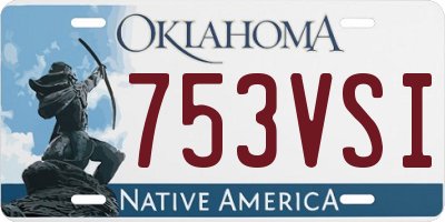 OK license plate 753VSI