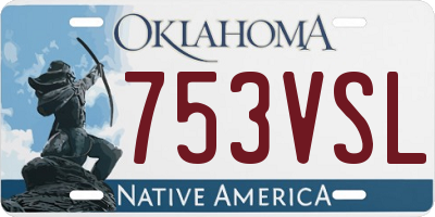 OK license plate 753VSL