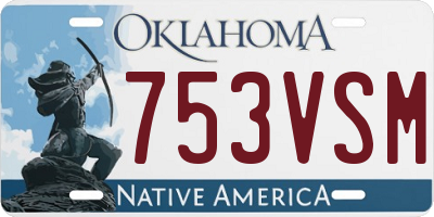 OK license plate 753VSM