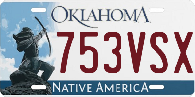 OK license plate 753VSX
